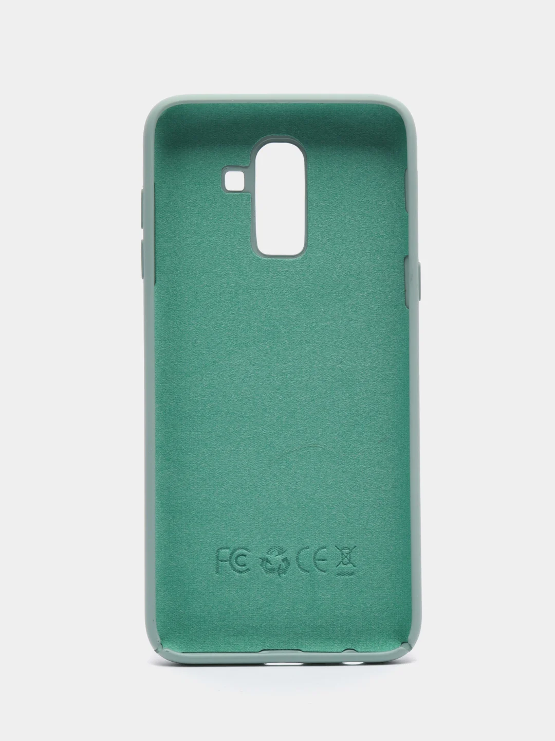 Бирюзовый защитный силиконовый чехол Silikone Cover для Samsung J8 2018