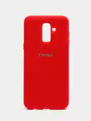 Красный защитный силиконовый чехол Silikone Cover для Samsung J8 2018