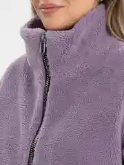 Аметистовый пальто женское, шуба тедди, большие размеры, весна