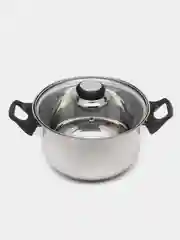 Кастрюля со стеклянной крышкой "Стрейтон", 2,1 л, 2,9 л, 5,4 литра, нержавеющая сталь