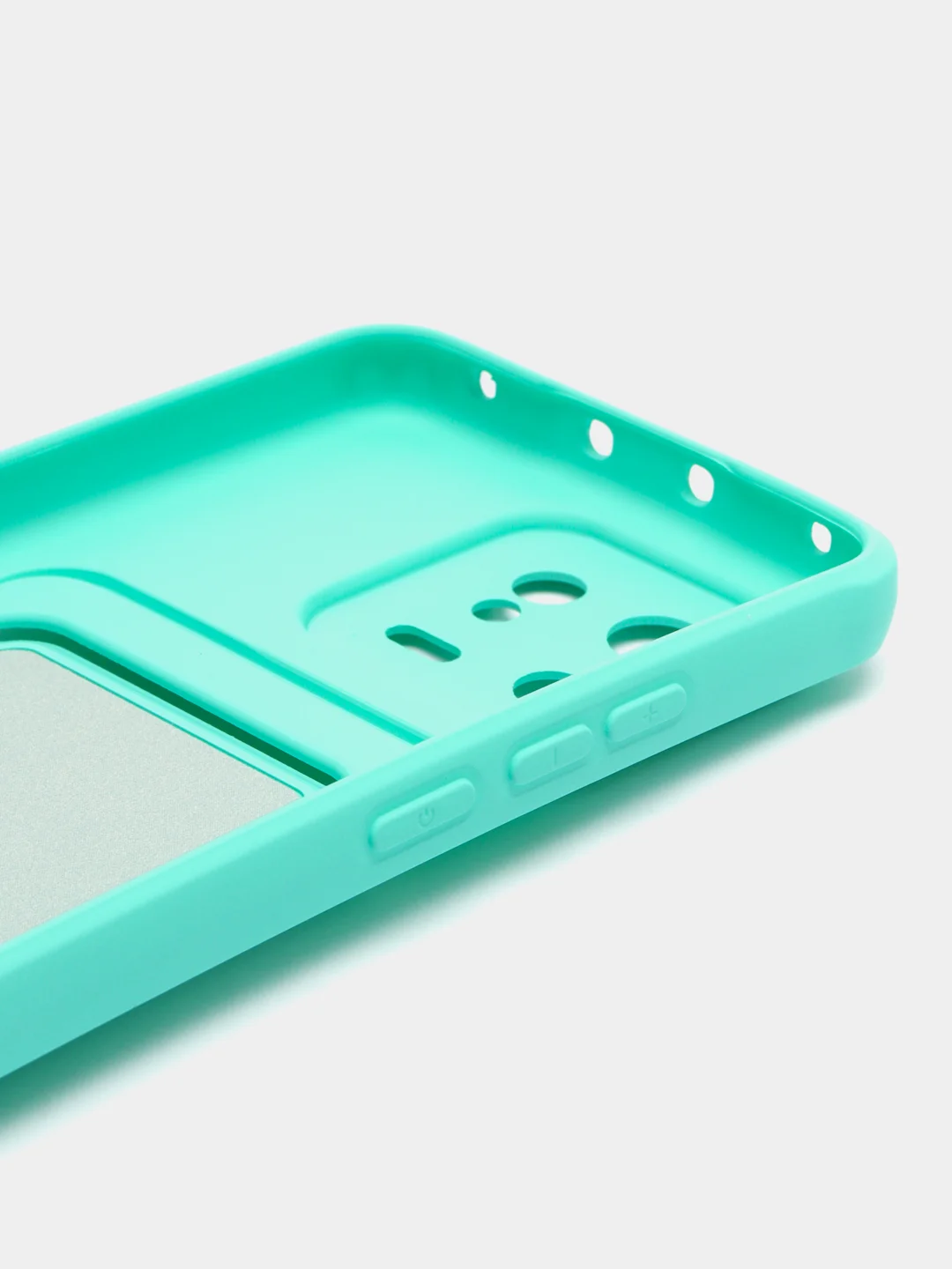 Бирюзовый чехол Xiaomi 13, Сяоми 13 силиконовый с карманом для карты