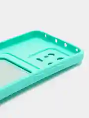 Бирюзовый чехол Xiaomi 13, Сяоми 13 силиконовый с карманом для карты