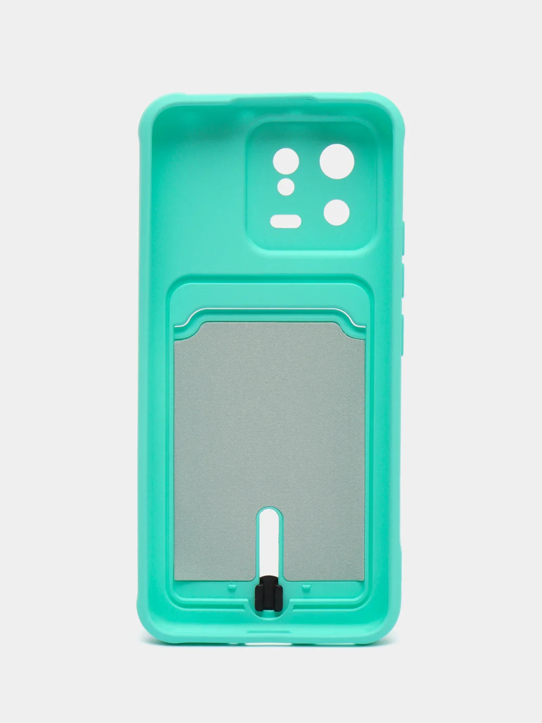 Бирюзовый чехол Xiaomi 13, Сяоми 13 силиконовый с карманом для карты