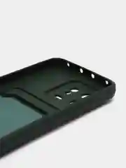 Зеленый чехол Xiaomi 13, Сяоми 13 силиконовый с карманом для карты