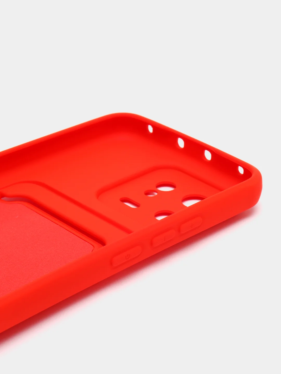 Красный чехол Xiaomi 13, Сяоми 13 силиконовый с карманом для карты