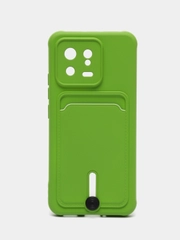 Чехол Xiaomi 13, Сяоми 13 силиконовый с карманом для карты