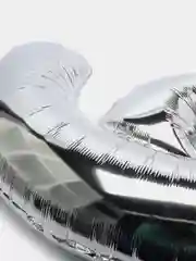 Серебряный воздушный шар "Цифра", 40 и 100 см