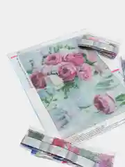 Коралловый меланж алмазная мозайка (вышивка), без подрамника