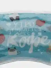 Гелевая маска для сна с блестками "Утро начинается не с кофе"