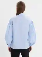 Голубой рубашка   блузка женская