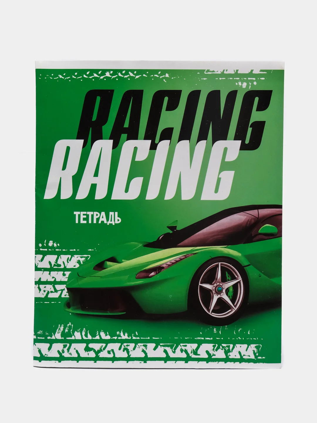 Зеленый тетрадь "Racing defender", 48 листов, в клетку