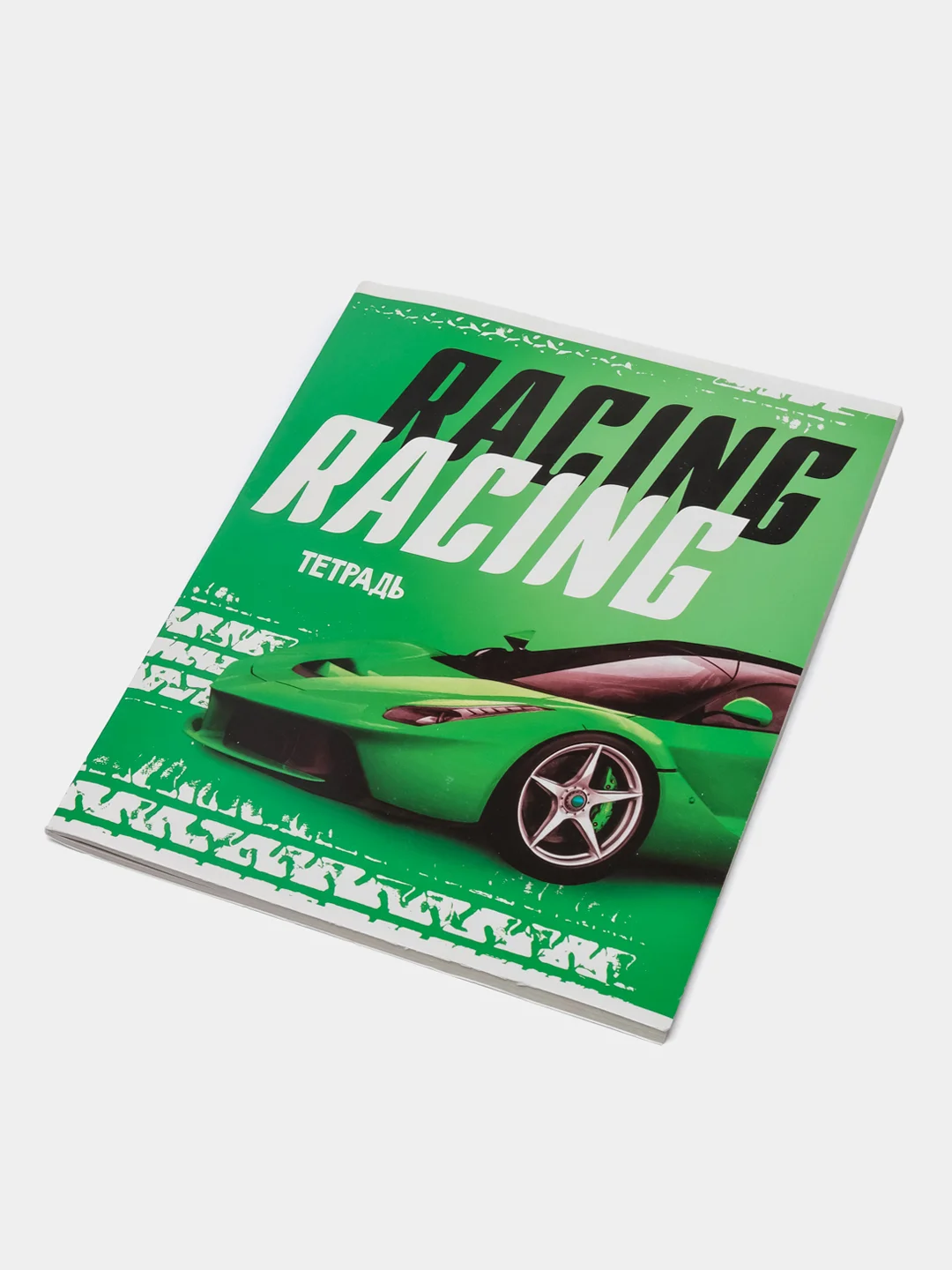 Зеленый тетрадь "Racing defender", 48 листов, в клетку