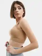 Бежевый топ спортивный