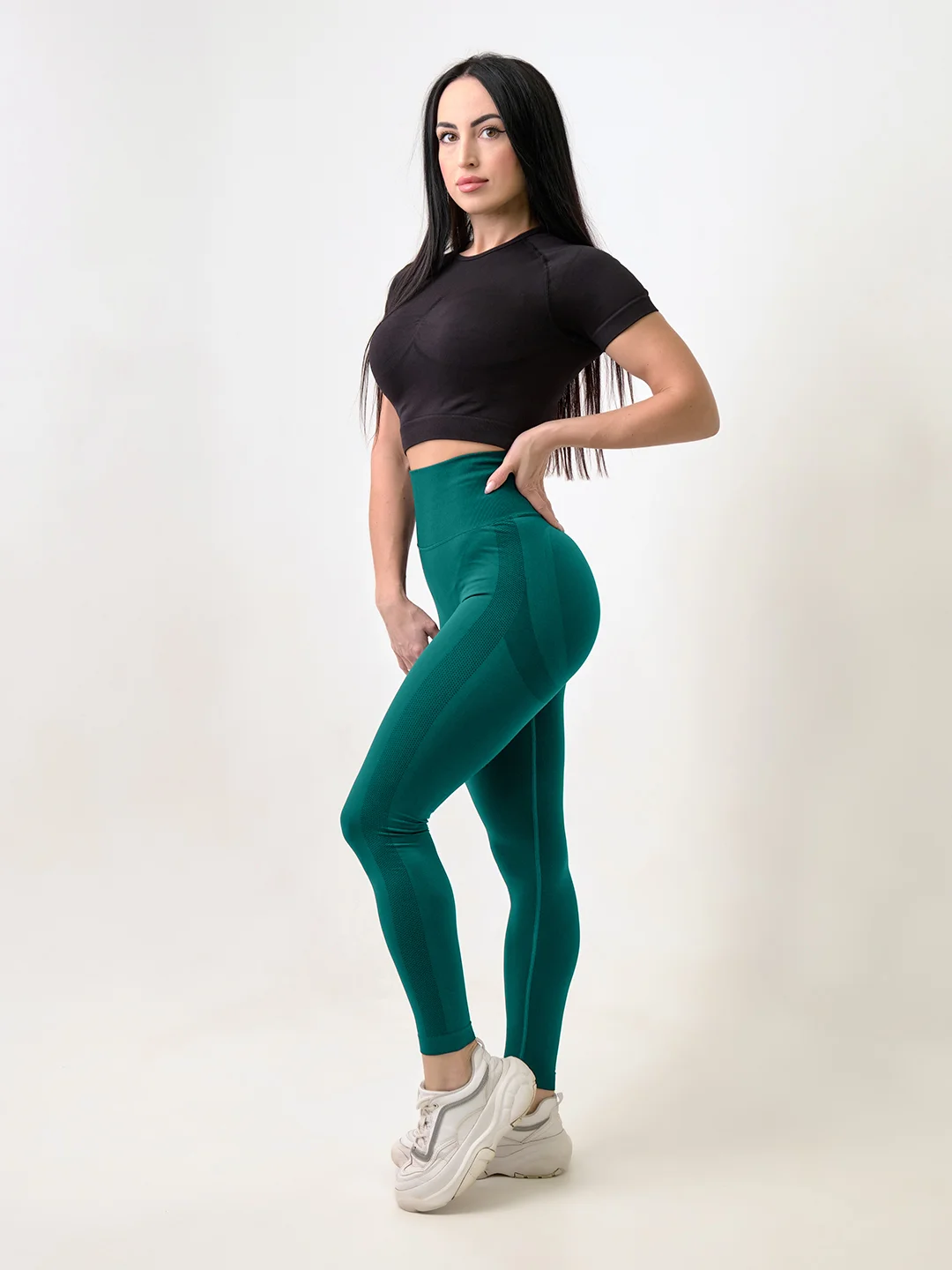 Морской легинсы женские, спортивные, с высокой посадкой