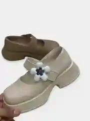 Бежевый туфли Мери Джейн