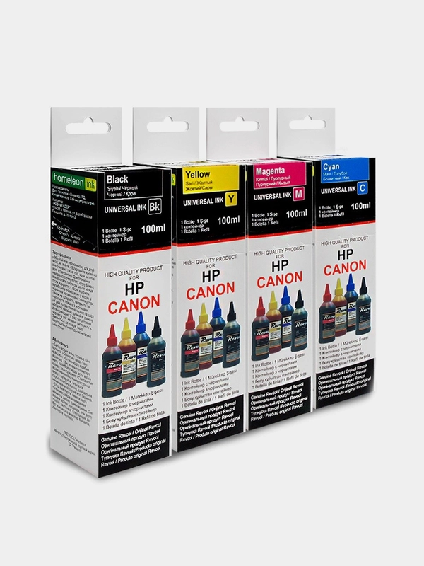 Чернила Revcol для HP / Canon комплект 4х100 ml