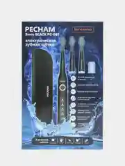 Черный электрическая зубная щетка PECHAM Sonic, 3 насадки, 5 режимов чистки