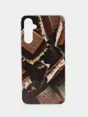 Шоколадный чехол для Samsung Galaxy A34 / Самсунг Галакси А34, силиконовый, с рисунком