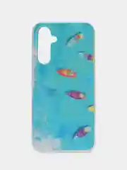 Небесно-голубой чехол для Samsung Galaxy A54 / Самсунг Галакси А54, силиконовый, с рисунком