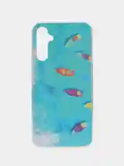 Небесно-голубой чехол для Samsung Galaxy A34 / Самсунг Галакси А34, силиконовый, с рисунком
