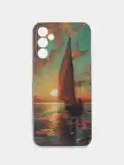 Оливковый чехол для Samsung Galaxy A14 / Самсунг Галакси А14, силиконовый, с рисунком