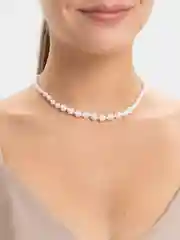 Серебряный жемчужные бусы