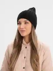 Черный шапка бини вязаная, унисекс