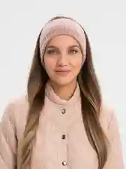 Пудровый повязка на голову, вязаная