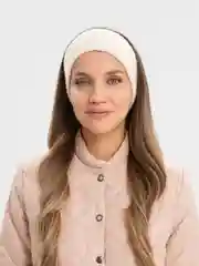 Молочный повязка на голову, вязаная