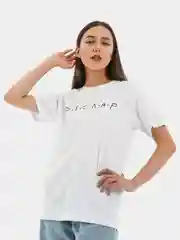 Белый футболка Seletstore с татарским принтом "Дуслар", унисекс, сериал "Друзья", на новый год