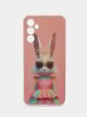 Пудровый чехол для Samsung Galaxy A14 / Самсунг Галакси А14, силиконовый, с рисунком