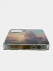 Оливковый чехол для Realme C55 / Реалми С55, силиконовый, с рисунком