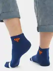 Темно-синий носки с принтом супергероев "Superhero", укороченные