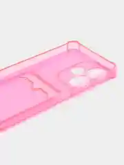 Фуксия чехол для Infinix Hot 30, Инфиникс Хот 30 прозрачный, с карманом для карты