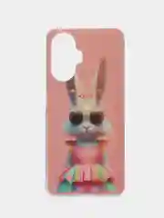 Пудровый чехол для Realme C55 / Реалми С55, силиконовый, с рисунком