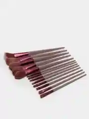 Розовый набор кистей для макияжа, 13 штук