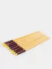 Желтый набор кистей для макияжа, 13 штук