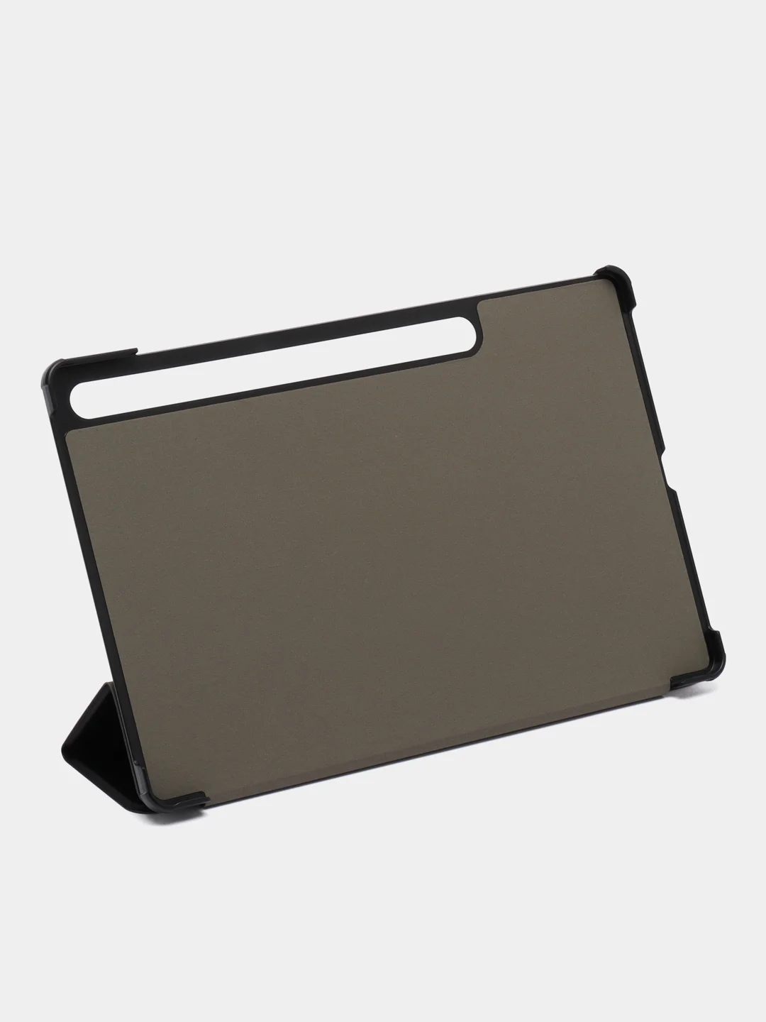 Черный чехол-книжка для планшета Samsung Galaxy Tab S9 plus, из экокожи, КАРТОФАН, функция подставки
