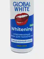 GLOBAL WHITE отбеливающая пенка для полости рта, со вкусом мяты, 50 мл