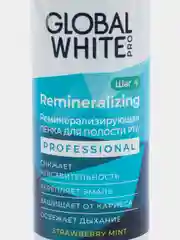 GLOBAL WHITE / реминерализирующая пенка со вкусом клубники / укрепление, чувствит. 50 мл