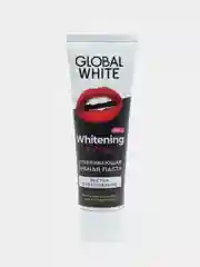 GLOBAL WHITE / Отбеливающая зубная паста / двойное отбеливание с древесным углем 100 г