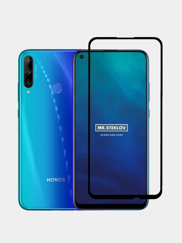 Защитное стекло на Huawei Honor 9C / P40 lite E / Nova4 черное