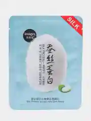 Голубой маска для лица с протеинами шелка Silk Protein. Увлажняющая маска с гиалуроновой кислотой