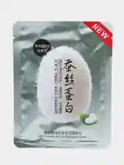 Бирюзовый маска для лица с протеинами шелка Silk Protein. Увлажняющая маска с гиалуроновой кислотой