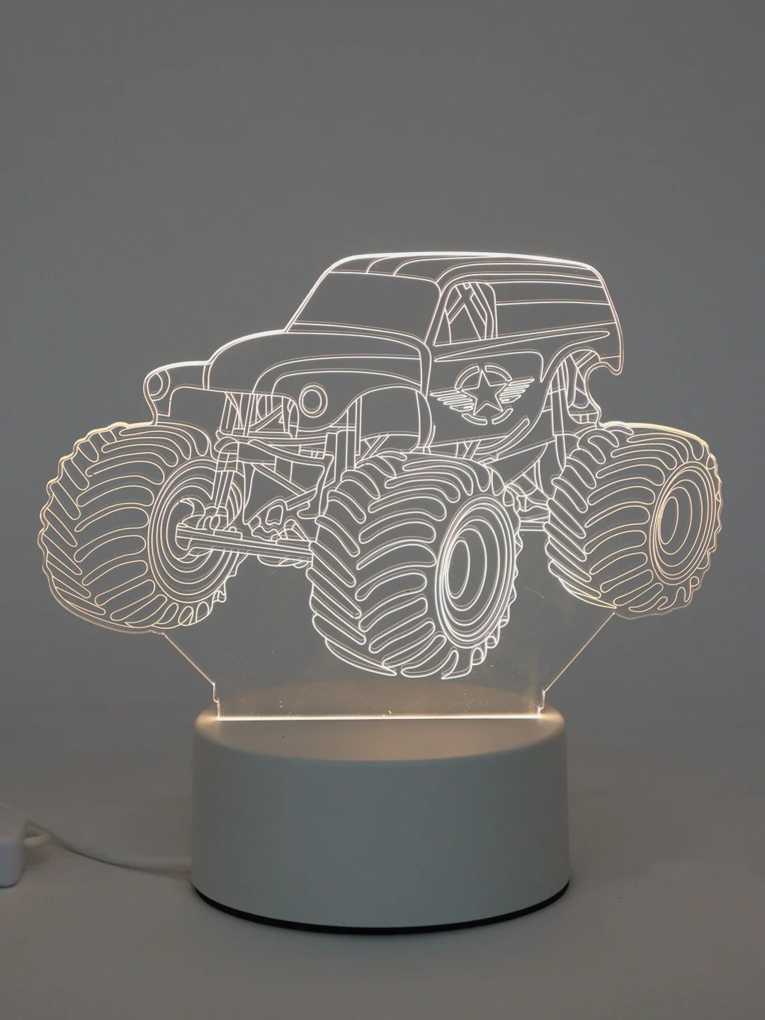 Алый светильник ночник 3D светодиодный LED, подарок