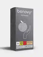 Синий перчатки латексные смотровые BENOVY High Risk, 25 пар (50шт)