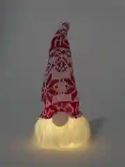 Алый новогодний гном светящийся, игрушка елочная, 20 см