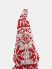 Алый новогодний гном светящийся, игрушка елочная, 20 см