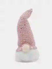 Красный новогодний гном светящийся, игрушка елочная, 20 см