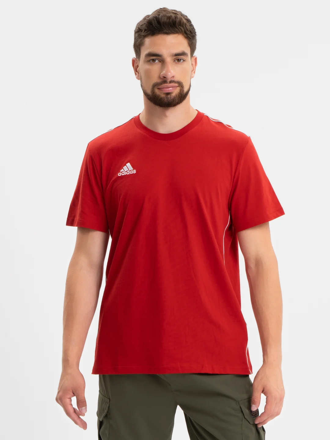 Красный футболка Core 18 Tee, мужская, из хлопка, красная